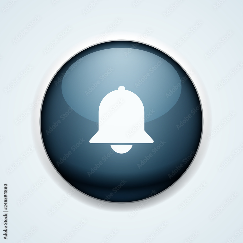 Bell button illustration Bell button illustration