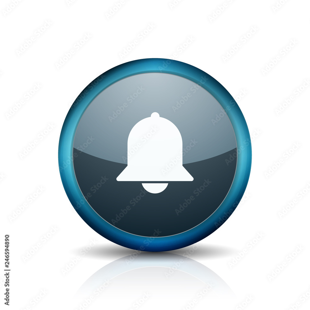 Bell button illustration Bell button illustration