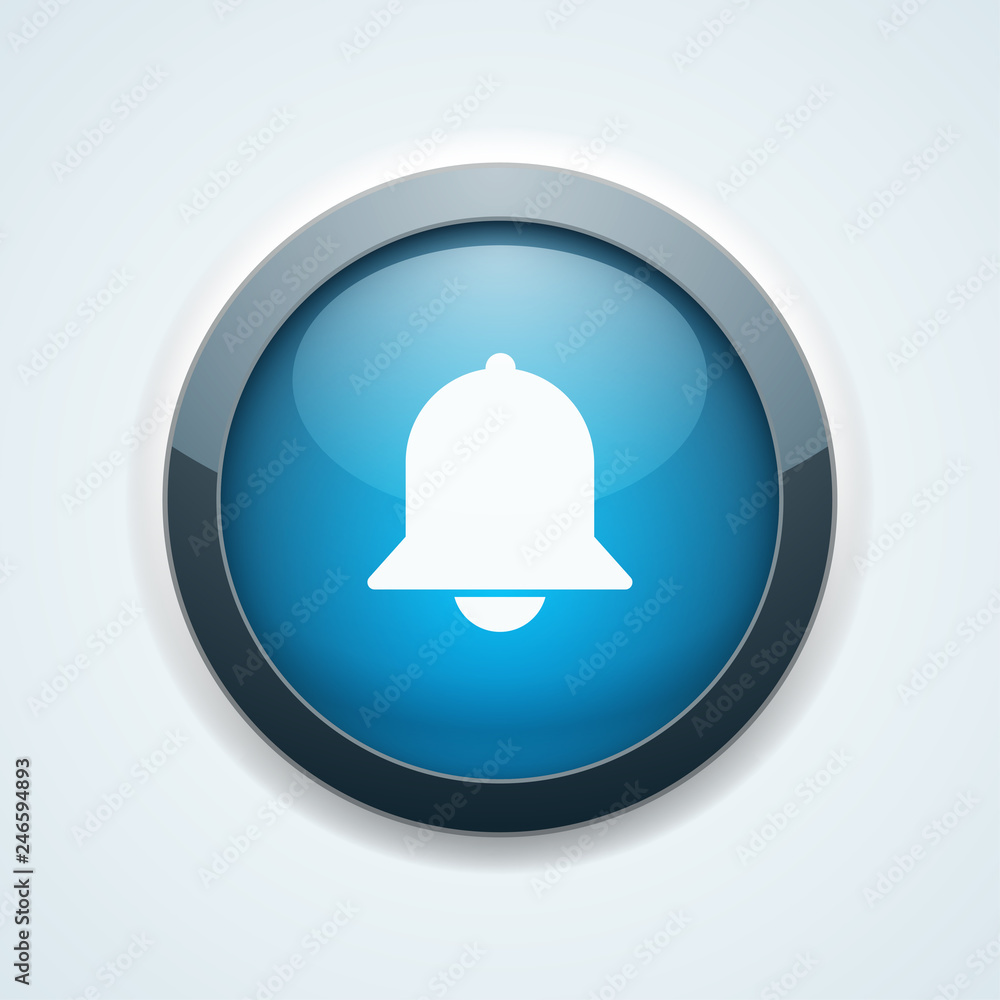 Bell button illustration Bell button illustration