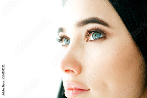 the face of a beautiful young girl