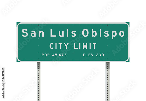 San Luis Obispo City Limit road sign