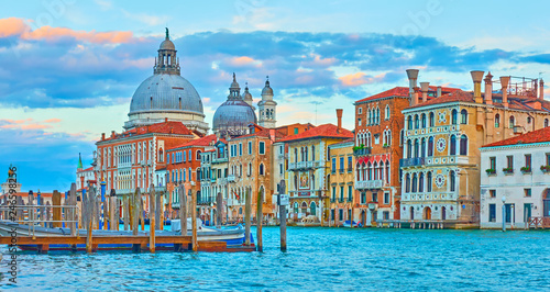 Panoramic view of the Grand Canal in Venice