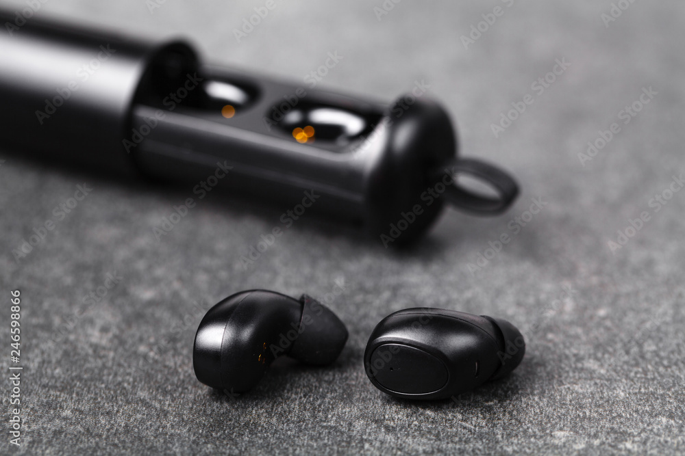 Cordless earphones with power box for long time listening music Cordless earphones with power box for long time listening music