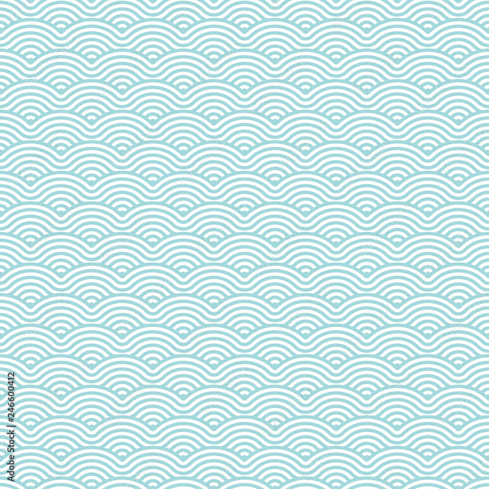 Seamless Pattern Abstract Waves Retro Turquoise Seamless Pattern Abstract Waves Retro Turquoise