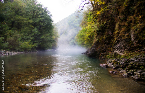 mountain river not far from the Orekhovsky waterfall, and Sochi.