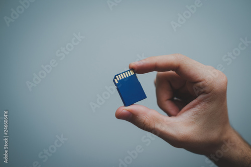 SD card in hand