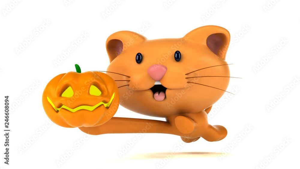 Fun cat running - 3D Animation Fun cat running - 3D Animation