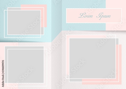 Template for photo collage or infographic in modern style. Frames for clipping masks are in the vector file. Template for a photo album	