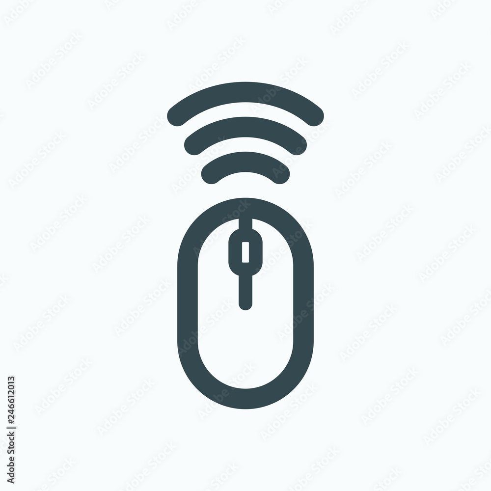 Wireless mouse outline icon, classic design mouse vector icon Wireless mouse outline icon, classic design mouse vector icon
