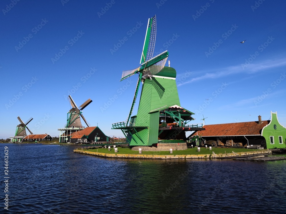 Windmills in autumn