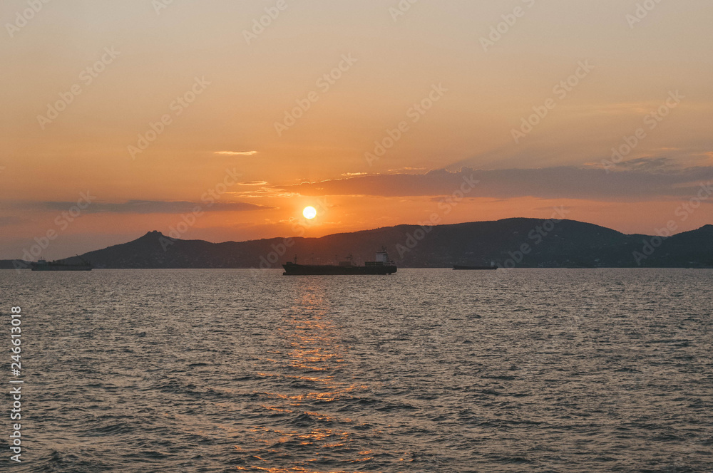 Sunset over the sea - Aegina, Greece
