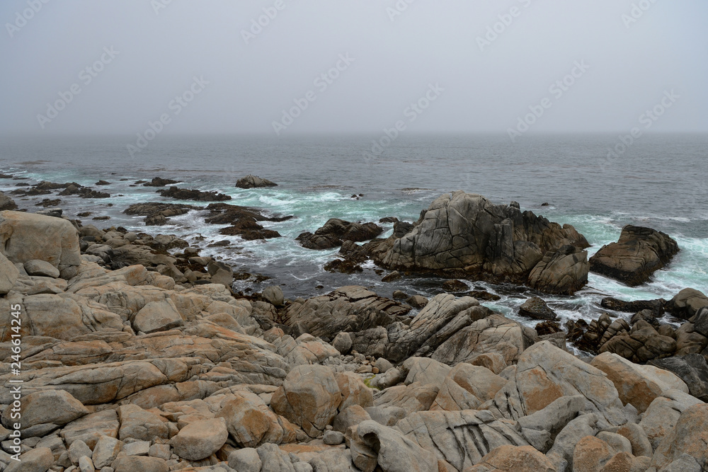 View of Pacific Ocean along the 17 miles road. California, USA View of Pacific Ocean along the 17 miles road. California, USA