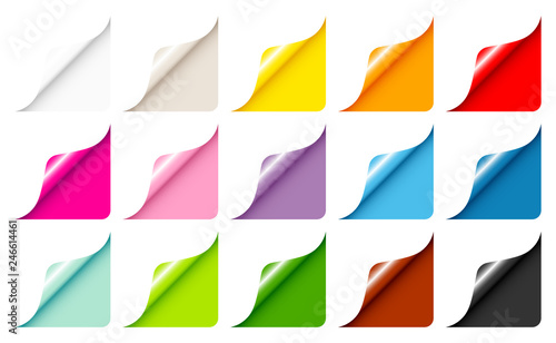15 Web Corners Full Color Rounded Right Down