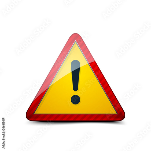 Exclamation Danger sign illustration