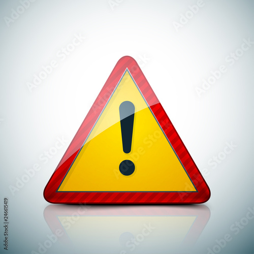 Exclamation Danger sign illustration