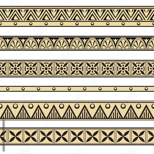 Ornate borders. Retro style. Pattern brushes included in EPS file.