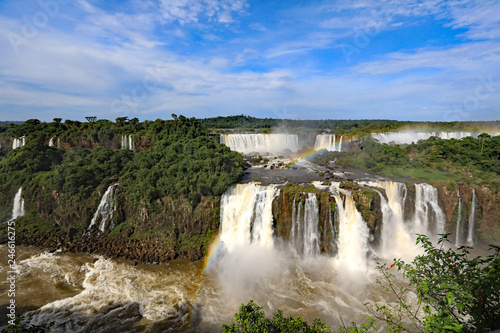 Beautiful Iguazu Falls in both Argentina and Brazil  South America.