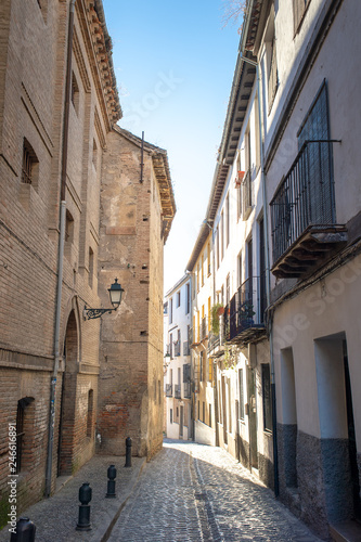 narrow street in old town Granada