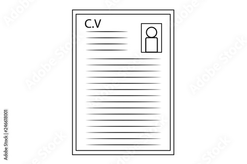 Icono de curriculum vitae. 