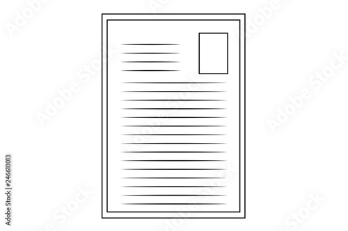 Icono de documento escrito.