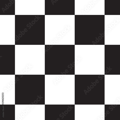 Seamless pattern with black and white tile shapes.