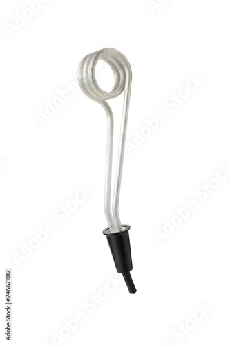 Electric immersion heater isolated on white background.