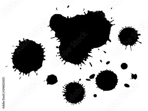 Black ink blot set