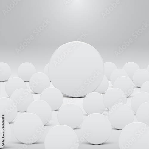 White template for websites or products  realistic vector illustration
