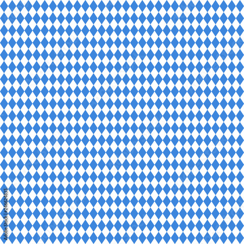 Seamless Pattern Octoberfest White Blue