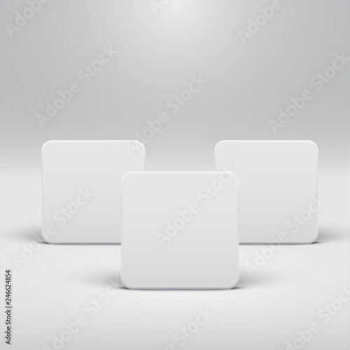 White template for websites or products, realistic vector illustration © Sebestyen Balint