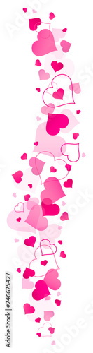 Pink Hearts Banner Vertical