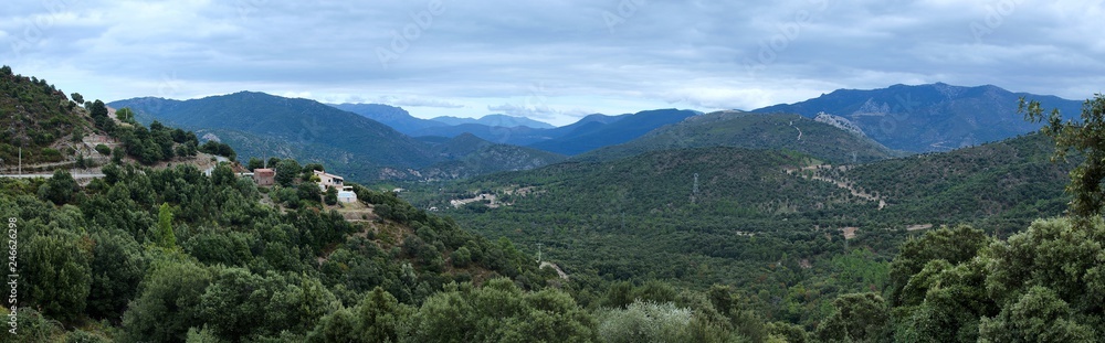 Corsica-panoramic outlook near village Castirla