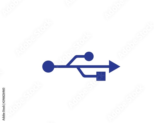 usb icon vector illustration