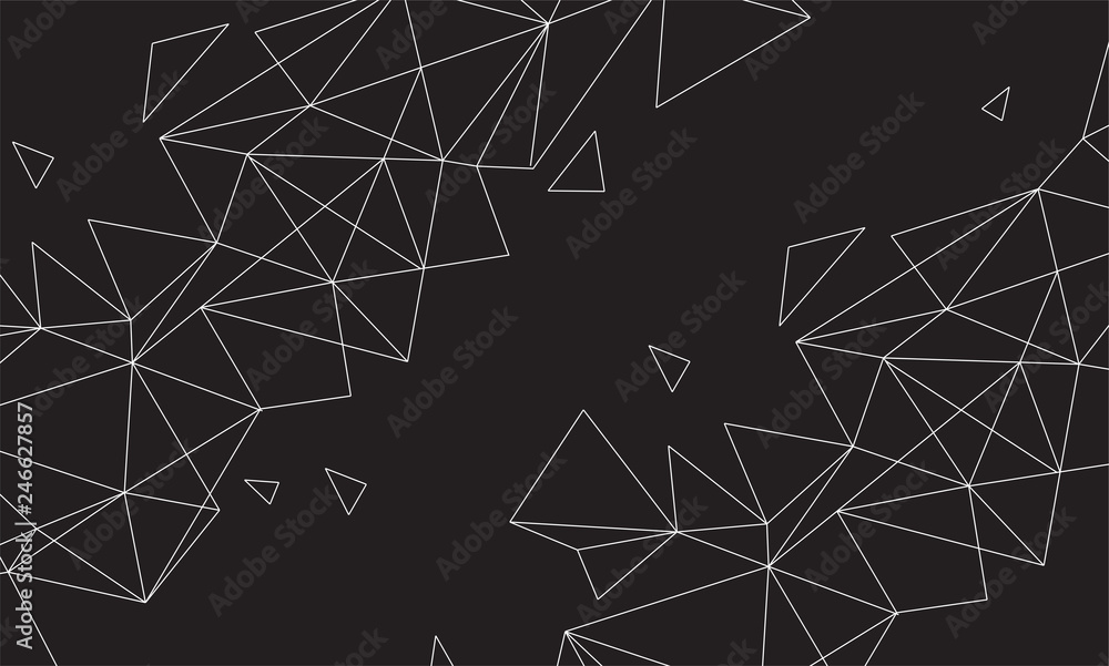 Fototapeta premium Abstract polygonal colorful background with connected dots and lines, connection structure, futuristic hud background, high quality image with blurred parts