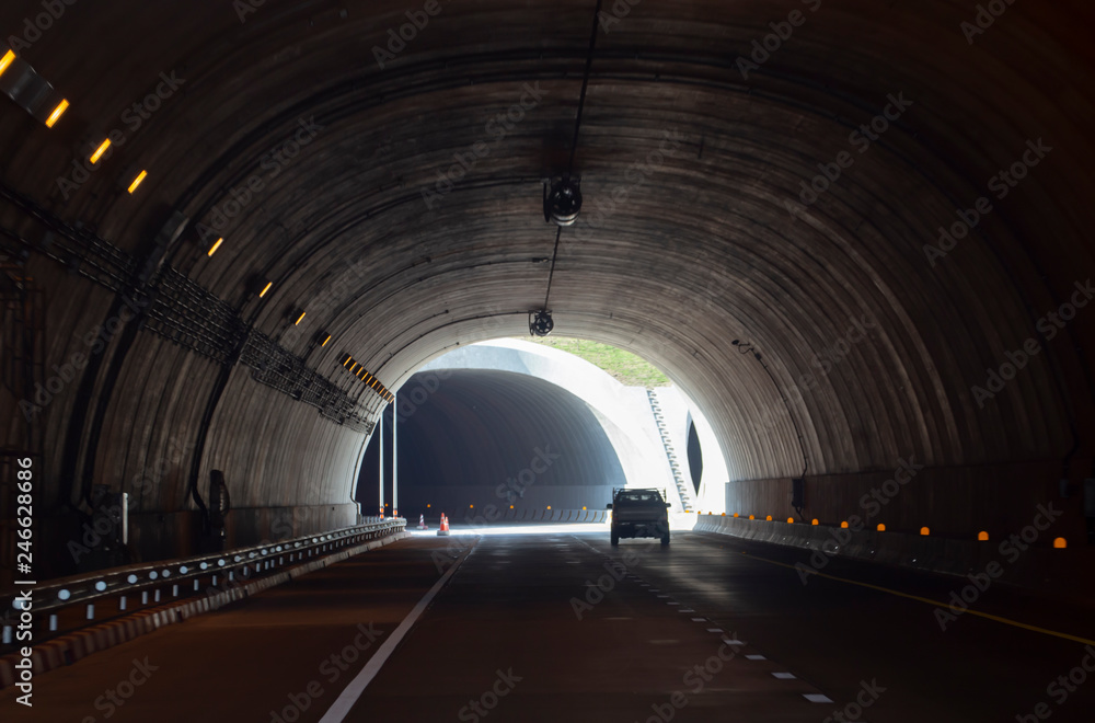 Highway tunnel.Transportation concept.
