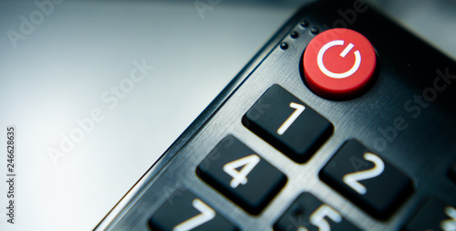 Foto remote red button to turn on