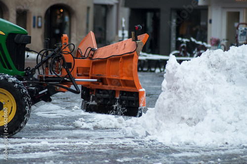 retail of snow plow on the main place in Mulhouse - France