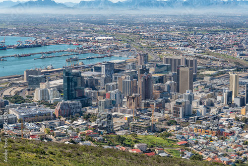 Aerial view of the Central Business District of Cape Town