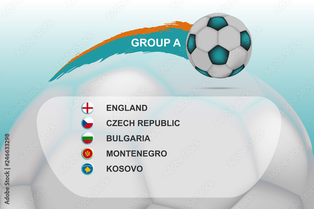 Premium Vector  Flat football championship groups table template
