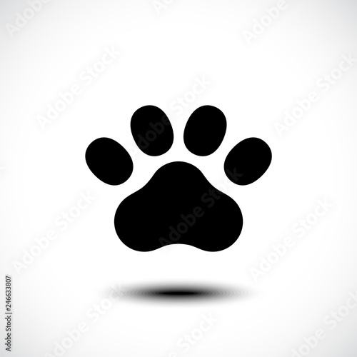 Paw Print icon. Vector illu...