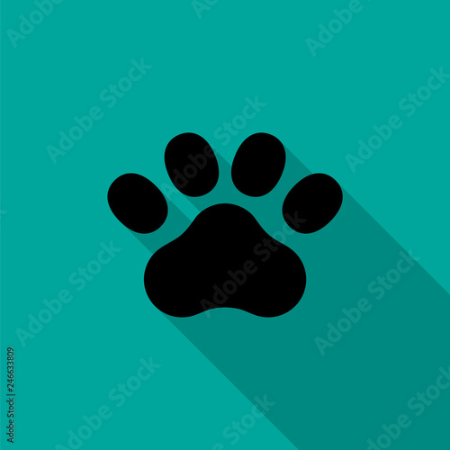 Paw Print icon. Vector illu...