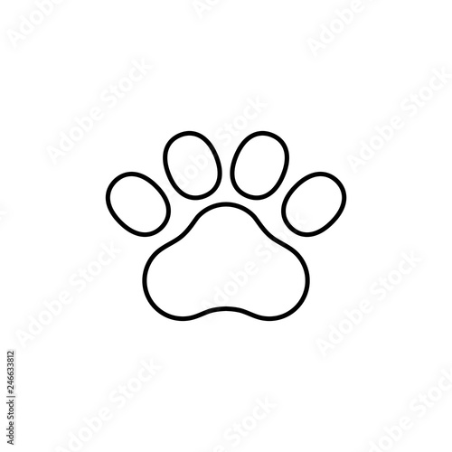 Paw Print line icon. Vector...