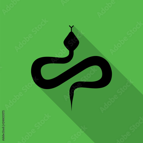 Black snake logo design. Sn...