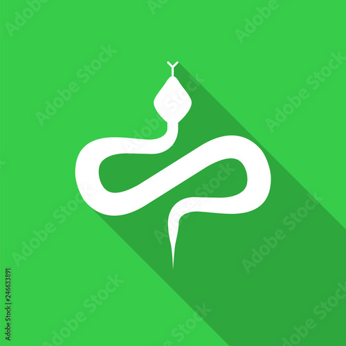 White snake logo design. Sn...