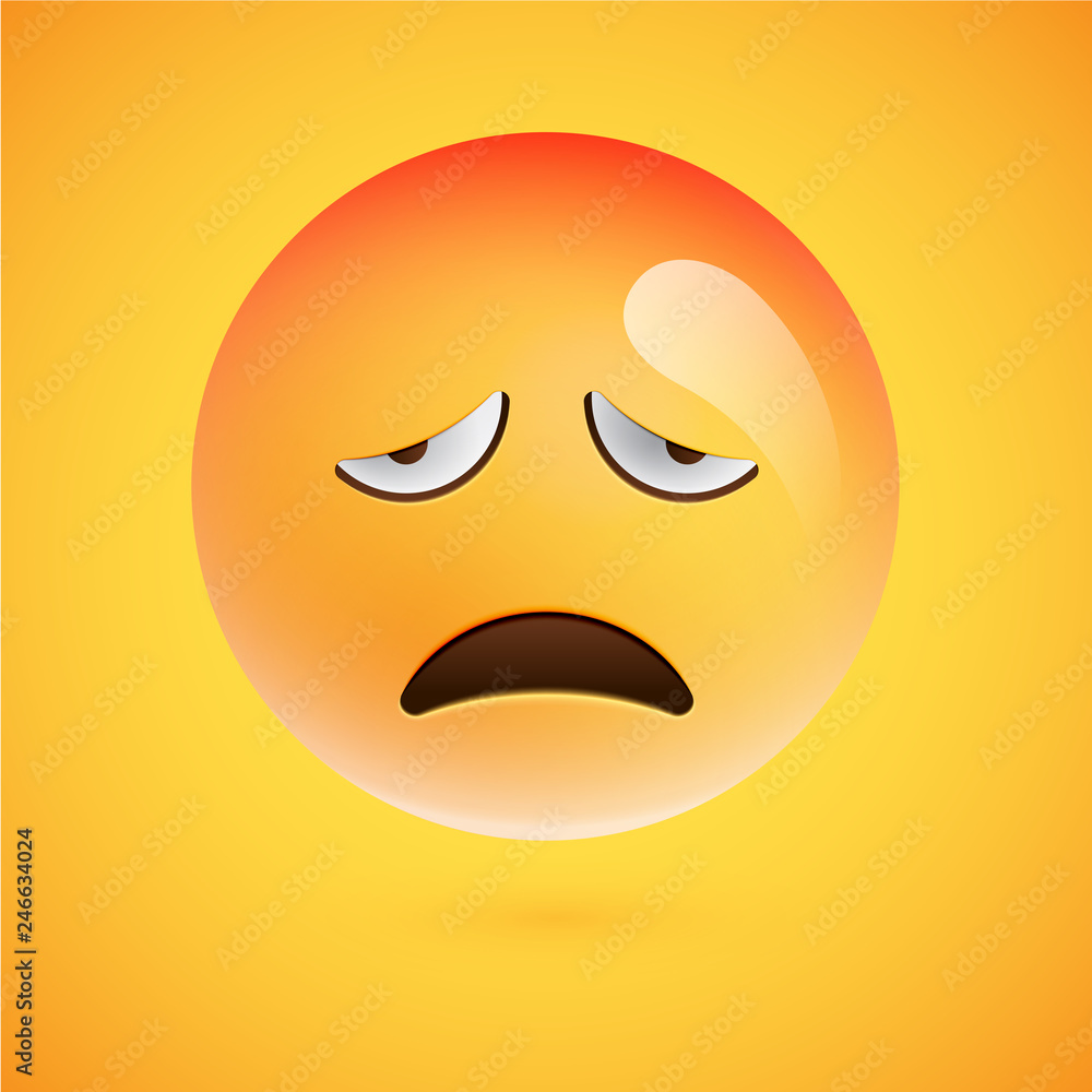 Fototapeta premium Realistic emoticon, vector illustration