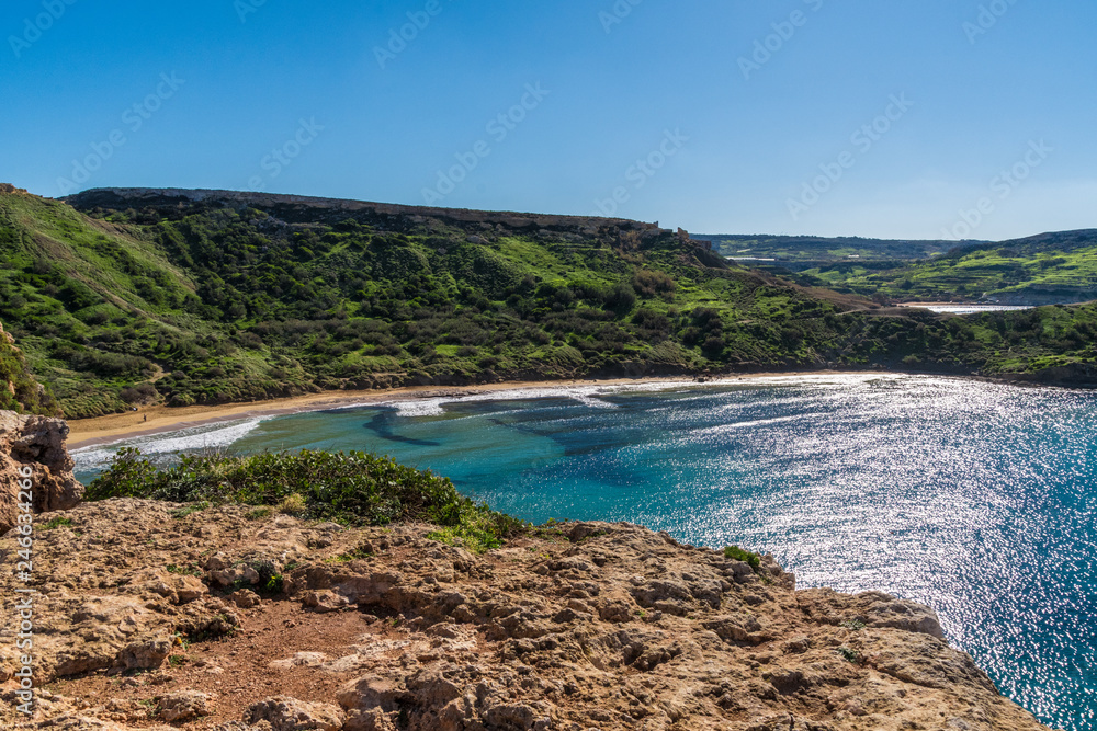 Fototapeta premium Golden Bay, Malta