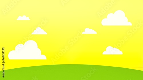 Landscape sky cluds background