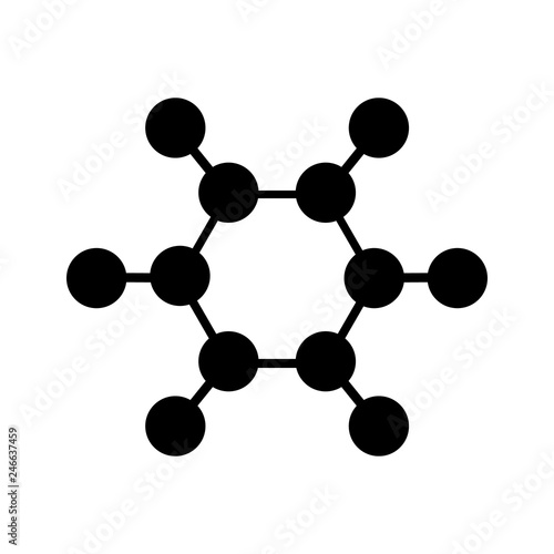 Great design of the contours of molecules on a white background