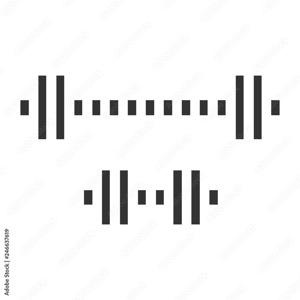 Great design of a dumbbell on a white background Great design of a dumbbell on a white background