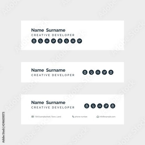 Corporate Email Signature Design Grey Simple Design